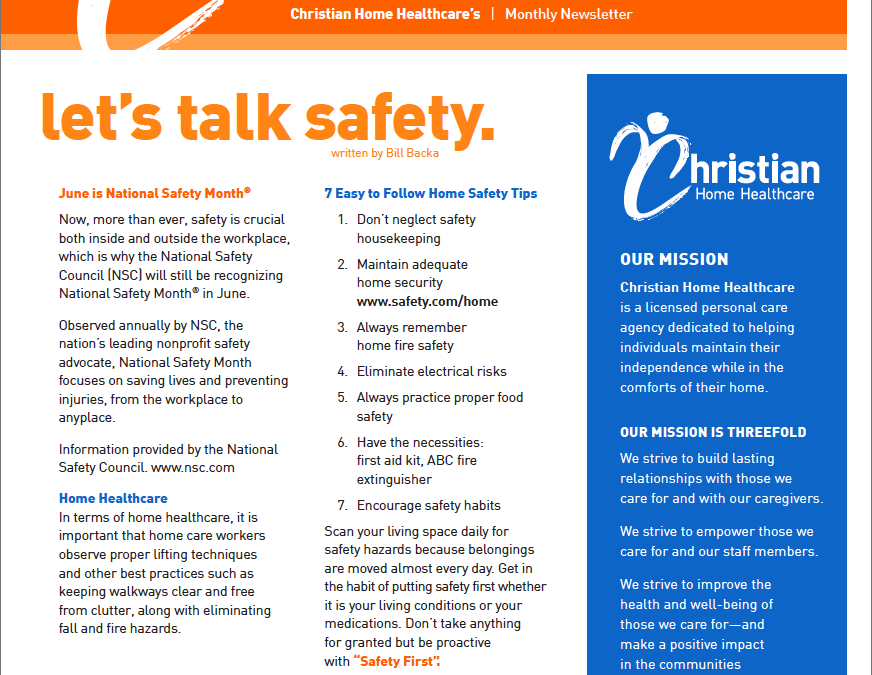 June 2021 Newsletter  |  Lets’s Talk About Safety.